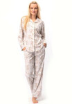 Dámske pyžamo LNS 567 B25 long/r beige - Key S
