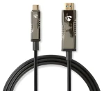 Nedis USB-C - HDMI AOC 50 m čierna / Kábel HDMI / Aktívny optický / 18 Gbps (CCBG6410BK500)