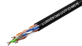 Lanview Cat6 U/UTP čierna / Sieťový kábel / 305 m / bez konektorov (LVN122151)