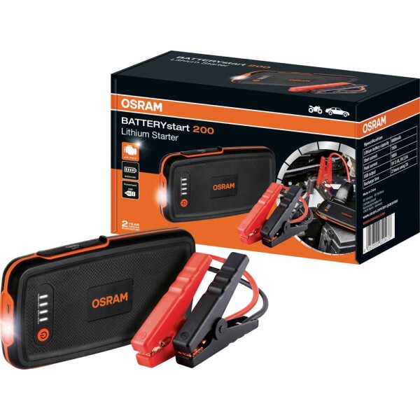 OSRAM systém na rýchle štartovanie auta BATTERYstart 200 OBSL200 Pomocný štartovací prúd (12 V)=150 A USB zásuvka 1x ; OBSL200