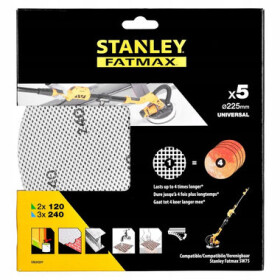 Stanley STA39297P / Brúsny papier / 225 mm / 2x 120g amp; 3x 240g (STA39297P)