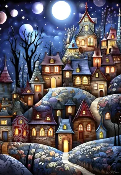 ALIPSON Puzzle Dedinka pri splne