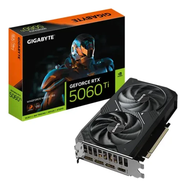 GIGABYTE GeForce RTX 5060 Tí WINDFORCE MAX OC 16G / Grafická karta / 16GB GDDR7 / 128-bit / 1x HDMI + 3x DP (GV-N506TWF2MAX OC-16GD)