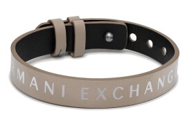 Armani Exchange Štýlový pánsky kožený náramok AXG0108040