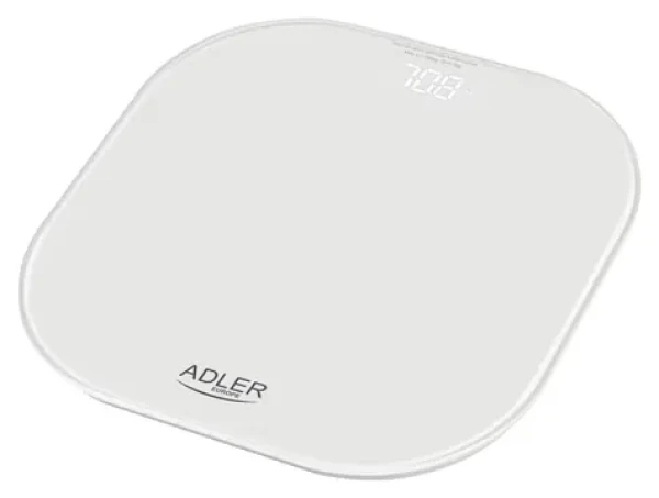 Adler AD 8188 biela / Osobná váha / do 180 kg / LED displej / tvrdené sklo / 3x AAA (AD 8188)