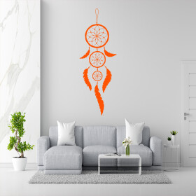 Veselá Stena Samolepka Indiánsky lapač snov Farba: oranžová, Veľkosť: 80 x 26 cm