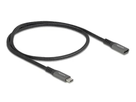 DeLock USB-C 0,5m čierna / Kábel / USB 3.2 Gen 2 10 Gbps / USB-C (M) - USB-C (M) / PD 100W / 4K 60Hz (80021)