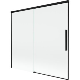 MEXEN/S - Rox vaňová zástena 2-krídlová posuvná 170 x 150, transparent, čierna 8C9-170-001-70-00