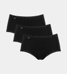 SLOGGI 24/7 COTTON LACE - Midi nohavičky 3 ks pre každodenné pohodlie Sloggi BLACK 42