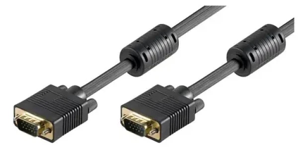 MicroConnect Kábel Full HD VGA (M) - VGA (M) 5m čierna / feritové jadrá (MONGG5FB)