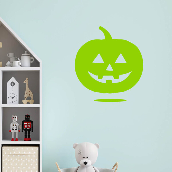 Veselá Stena Samolepka Halloweenska tekvica Farba: zelená, Veľkosť: 60 x 67 cm
