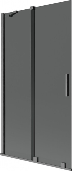 MEXEN/S - Velar dvojkrídlová posuvná vaňová zástena 100 x 150, grafit, grafit kartáčovaná 896-100-000-41-66