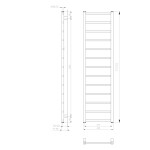 SAPHO - METRO LIGHT vykurovacie teleso 400x1500 biela IR447T
