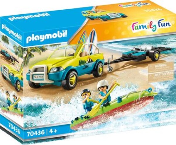 Playmobil® Family Fun 70436 Plážové auto s prívesom pre kanoe /od 4 rokov