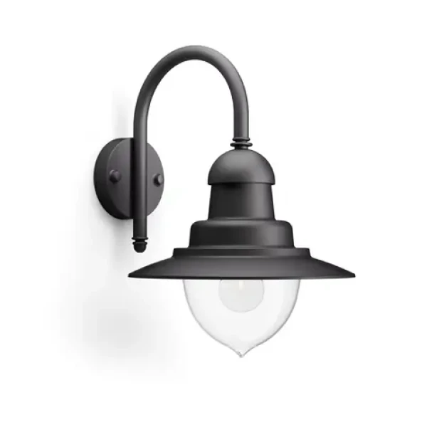 Philips Raindrop čierna / Vonkajšie nástenné svietidlo / bez zdroja / E27 / 1x60W / IP44 (SKL000389004)