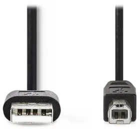 Nedis USB-A - USB-B kábel čierna / Kábel / USB 2.0 / K tlačiarni / 3 m (CCGL60101BK30)