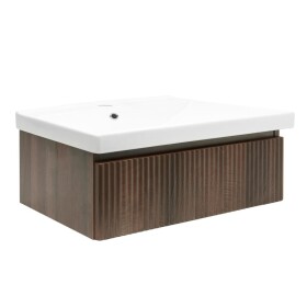 Kúpeľňová skrinka s umývadlom SAT Evolution 98x30x44,8 cm orech mat SATEVO100NAU1 SATEVO100NAU1