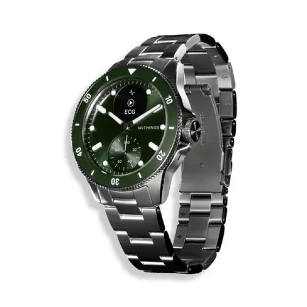 Withings Scanwatch Nova 42mm zelená / Chytré hodinky / OLED 0.63 "/ 10ATM / GPS / BT / výdrž až 30 dní (WITHWA108ALLINTPA)