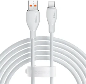 Baseus Pudding USB-A - USB-C biela / Kábel / 100W / 1,2 m (6932172650148)