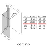 CERANO - Sprchová zástena Walk-in Onyx Corner Round Ľ/P - 8 mm - okrúhla vzpera - čierna matná, bronzové sklo - 110x110x200 CER-688543