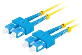 Lanberg SM žltý / Optický patch kábel / SC/UPC-SC/UPC / Duplex / G657A1 / 5 m (FO-SUSU-SD11-0050-YE)