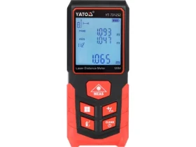 YATO Laserový merač vzdialenosti 100 m / Laserový merač vzdialenosti / Uhol, plocha, objem / Presnosť ±2 mm (YT-731252)