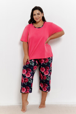 3359 DÁMSKE PYŽAMO CLAIRE 2XL-3XL fuchsie 2XL
