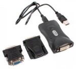 PremiumCord USB 2.0 adaptér na DVI + VGA (pre až 6 monitorov) HiRes (8592220004842)