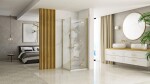 REA/S - Sprchová kabína Hugo 80x80 Gold Brush Dvere: 80 Stena: 80 KPL-K8411