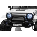 Mamido Mamido Elektrické autíčko OFF ROAD EXTREME 4x4 biele 24V | 200W | 50 kg | EVA | LED | 2,4 Ghz | ECO koža
