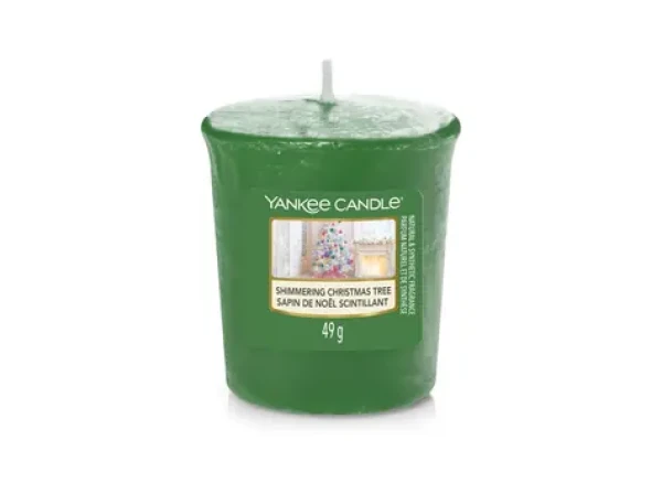Yankee Candle Shimmering Christmas Tree vonná sviečka votívna 49g / doba horenia: až 15h (5038581154336)