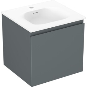 MEXEN/S - Orio kúpeľňová skrinka 50 cm s umývadlom Vela, 1 šuplík, grafit mat/biela mat 91A10-05047-1-BF66-W23M01