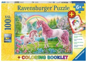 Ravensburger Puzzle Magickí jednorožci XXL + omaľovánky