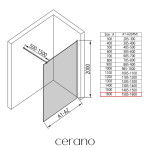 CERANO - Sprchová zástena Walk-in Onyx Cube Ľ/P - 10 mm - hranatá vzpera - chróm, transparentné sklo - 160x200 CER-8050BD8426