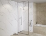 BESCO - Walk-in sprchovací kút ICON CHROM - Farba rámu - Chróm / Leštený hliník (ALU), Rozmer A - 110, Rozmer C - 200, Výplň - Číre bezpečnostné sklo - 8 mm BCICON11CC