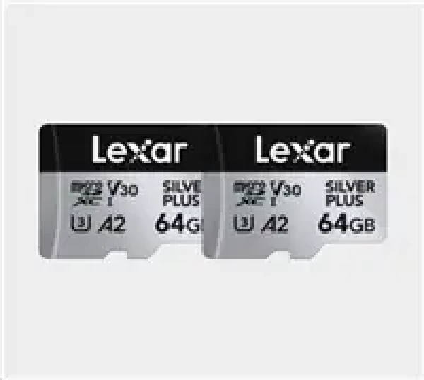 Lexar Professional SILVER PLUS microSDXC 64GB 2 ks / čítanie: 205MBps / zápis: 100MBps / UHS-I / V30 (LMSSIPL064G-B2ANG)