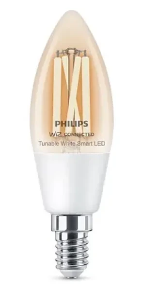 Philips SMART filament E14 4.9W biela / múdra LED žiarovka / 470 lm / 2700 - 6500 k / stmievateľná (929003017621)