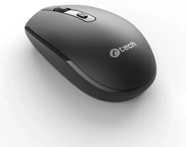 C-tech WLM-15 / Bezdrôtová optická myš / 1600 DPI / 4 tlačidlá / BT5.0+2,4 GHz / 2×AAA (WLM-15BK)