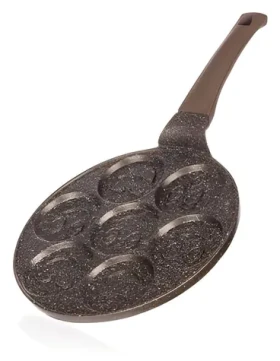 Banquet Granite Brown Smile / Panvica na lievance / 7 lievancov / nepriľnavý povrch / 26 cm (40049951-A)