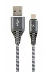 Gembird CC-USB2B-AMMBM-2M-WB2 Micro USB kábel 2 m šedá / USB-A (M) - Micro USB (M) (CC-USB2B-AMMBM-2M-WB2)