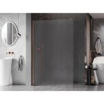 MEXEN/S - Kyoto-X Sprchová zástena WALK-IN 120 x 200, dekor 10 mm, meď kartáčovaná 800-120-101-65-30-X