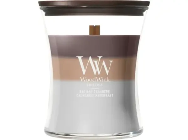 Woodwick Trilogy Radiant Cashmere sviečka stredná (5038581184708)