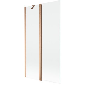 MEXEN - MIST vaňová zástena 100x150 cm 6mm f+s, meď kartáčovaná, číra 8A9-100-011-65-00