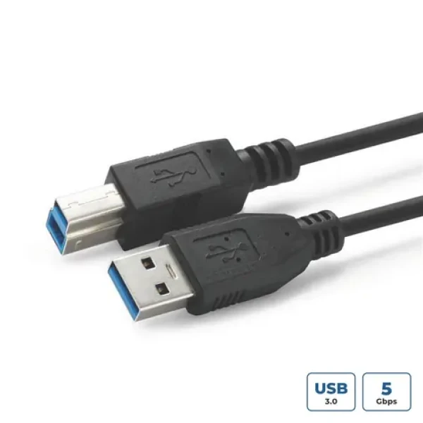 MicroConnect kábel USB3.0 A (M) - USB3.0 B (M) 1m čierna / 5000Mbit/s (USB3.0AB1B)