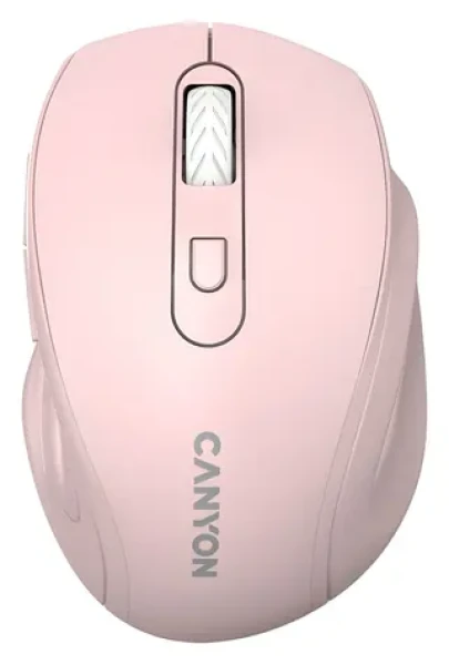 Canyon OnClick 20 ružová / Optická bezdrôtová myš / 2,4 GHz / 6 tlačidiel / 1600 DPI / tichá (CNE-CMSW20P)
