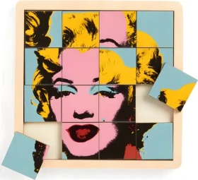 Galison Posuvné drevené puzzle Andy Warhol: Marilyn