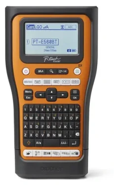 Brother PT-E560BTSP / Tlačiareň samolepiacich štítkov / 180 x 180 dpi / Bluetooth 5.0 / Li- ION / USB / LCD (PTE560BTSPQL1)