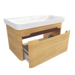 Kúpeľňová skrinka s umývadlom SAT Fusion 77,5x43x45 cm dub medový mat SATFUSION80DMU SATFUSION80DMU