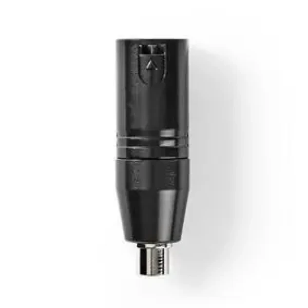 Nedis XLR adaptér čierna / XLR 3pinový zástrčka / RCA zásuvka / poniklované (COTP15930BK)