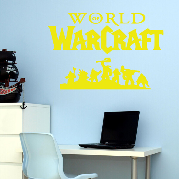 Veselá Stena Samolepka World of Warcraft Farba: žlutá, Veľkosť: 60 x 39 cm
